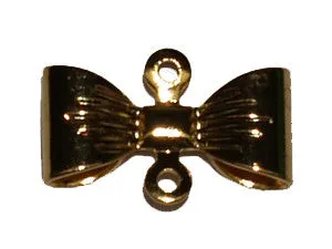 12mm Bow Connector Charm (25) - Gold