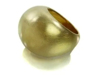18K Gold Plated Sugar Loaf Dome Ring