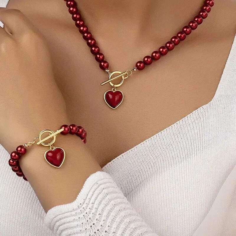 2 Pcs Immitation Pearl Necklace