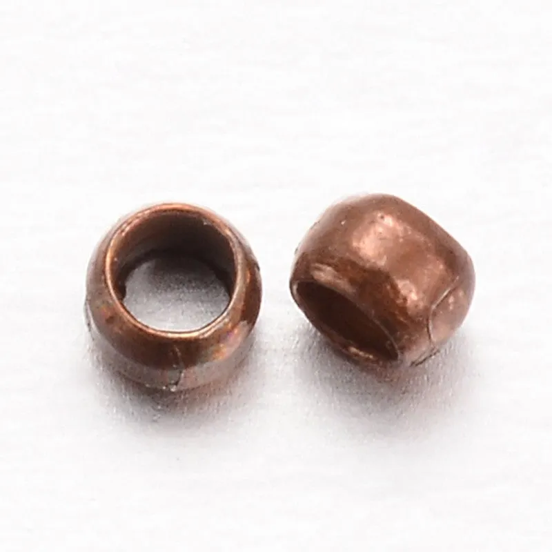 2x1mm Crimps (50) - Ancient Brass