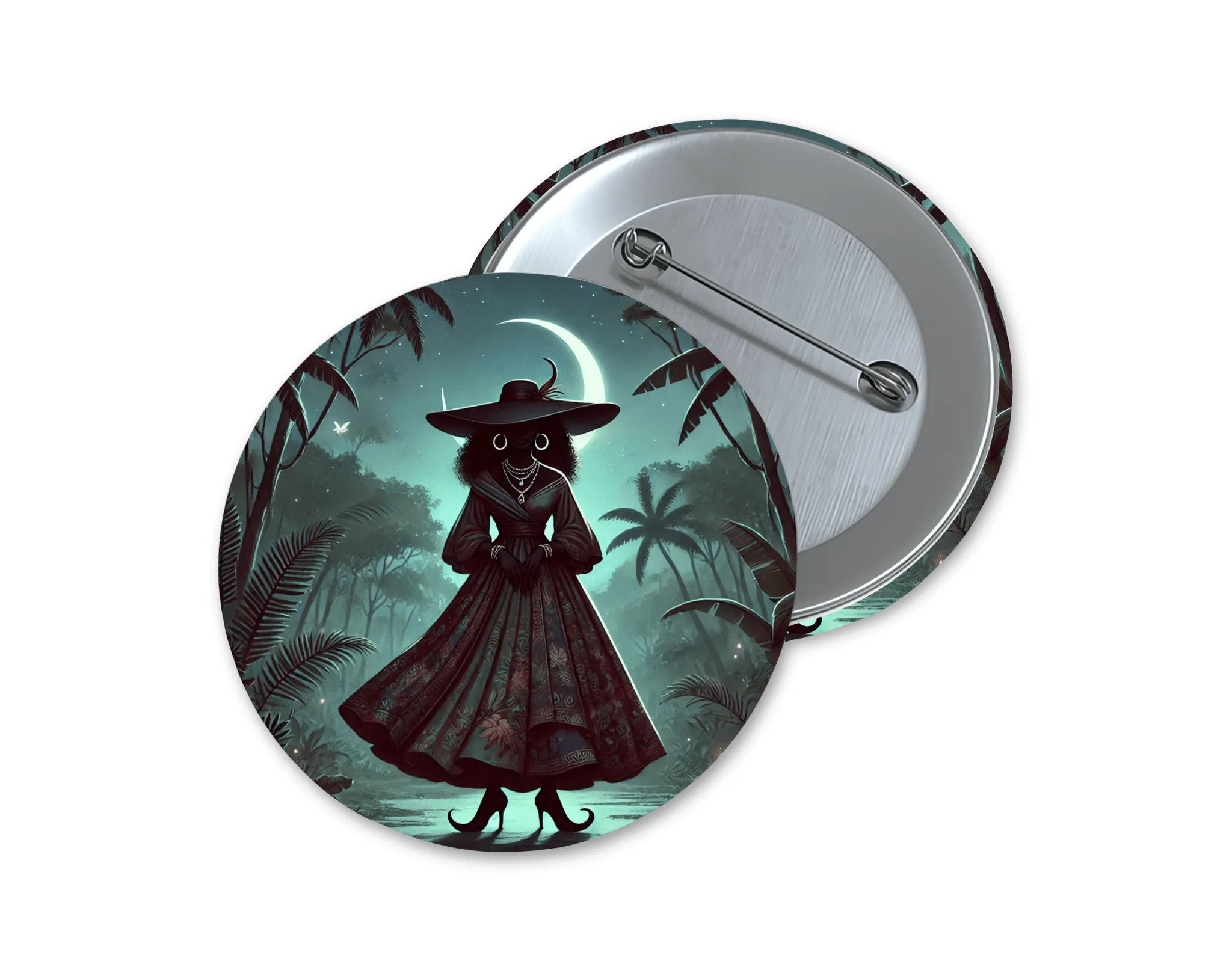 3" La Diablesse Button Pin