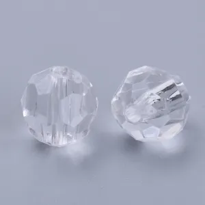 6mm Faceted Beads (100) - Clear