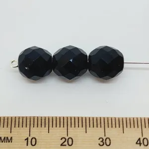 8mm Fire Polish Bead (1,000) - Jet Opaque