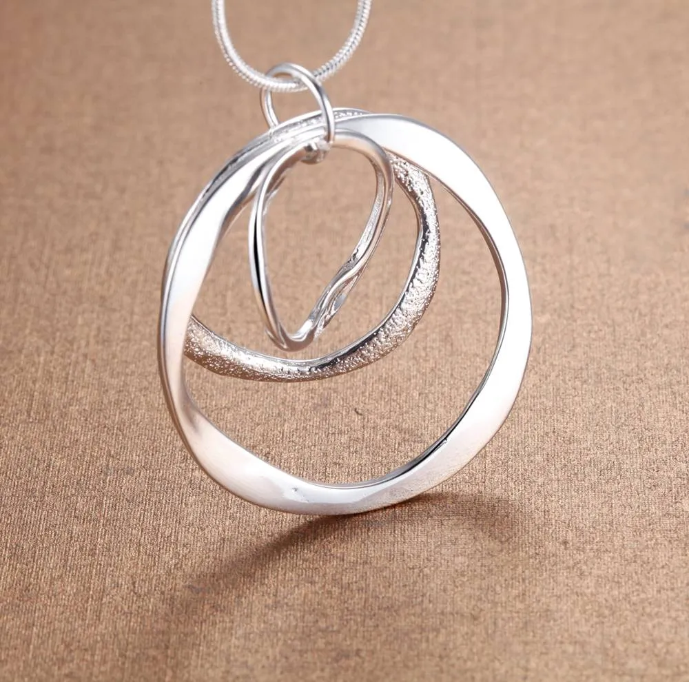 925 Round Circles Necklace for Women