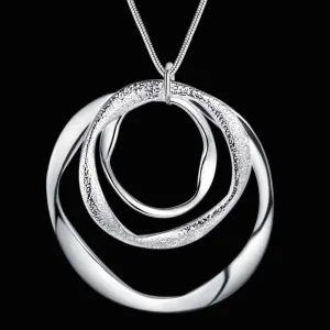 925 Round Circles Necklace for Women