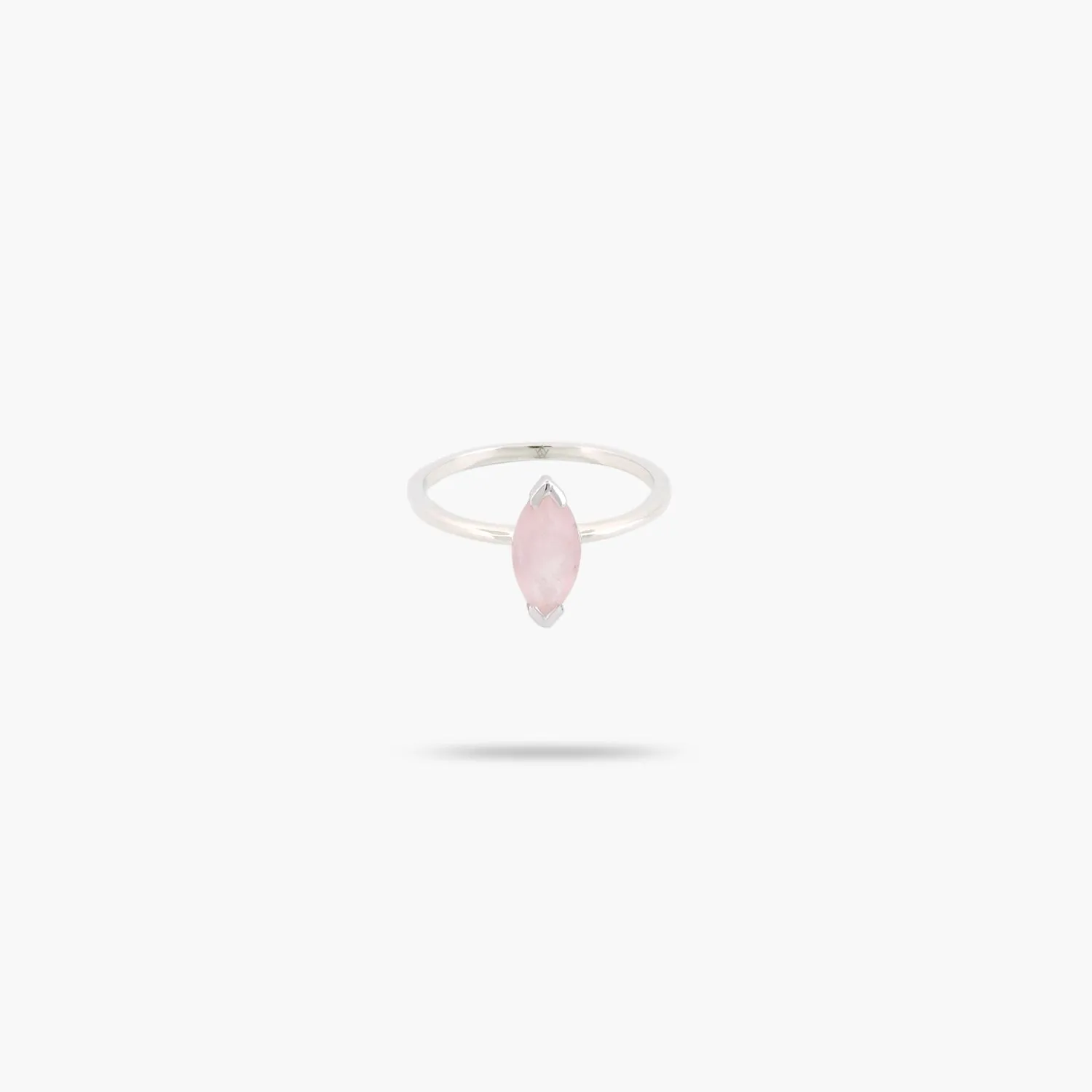 Amare Wear Rose Quartz Marquise Solitaire Ring