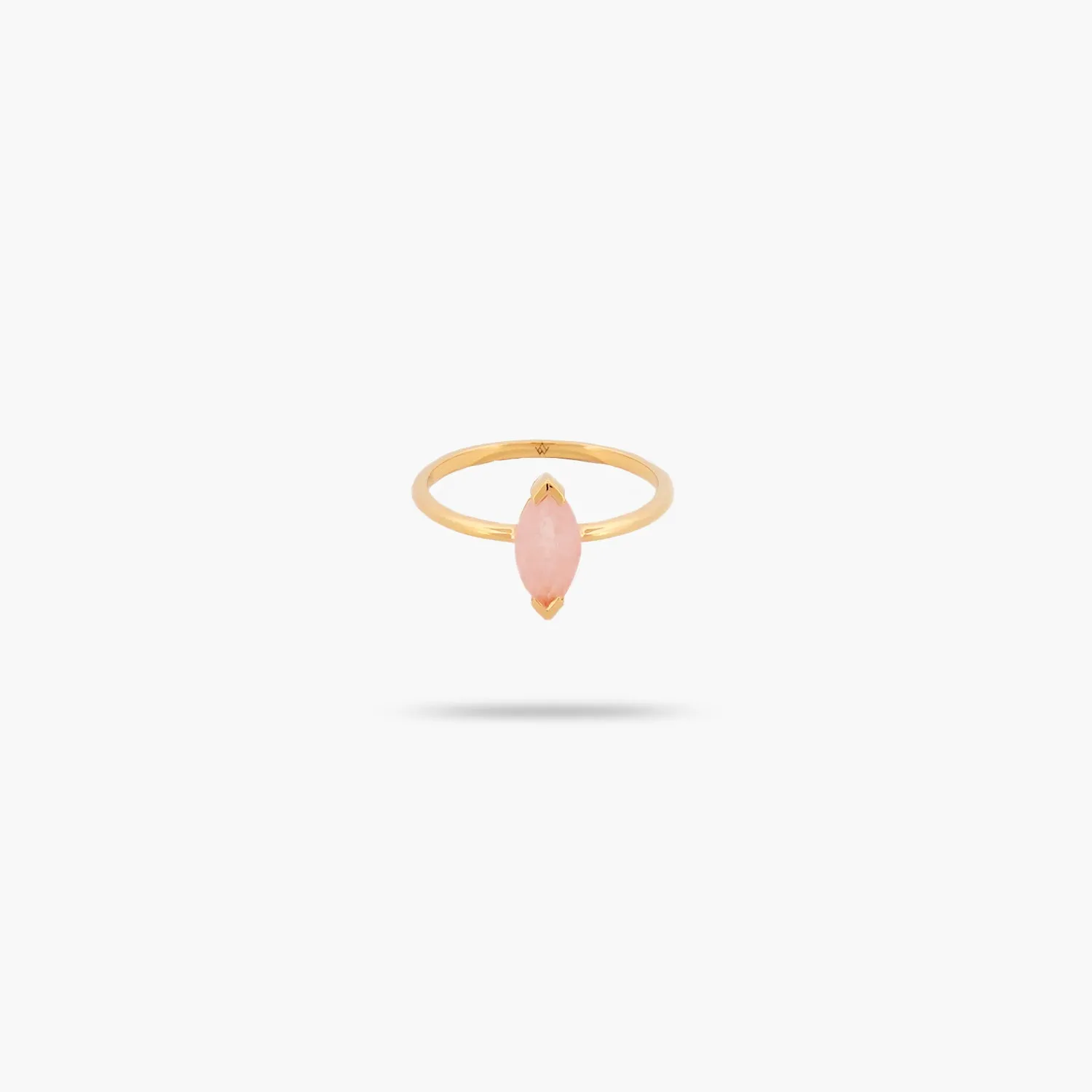 Amare Wear Rose Quartz Marquise Solitaire Ring