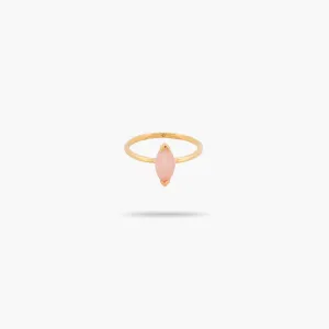 Amare Wear Rose Quartz Marquise Solitaire Ring
