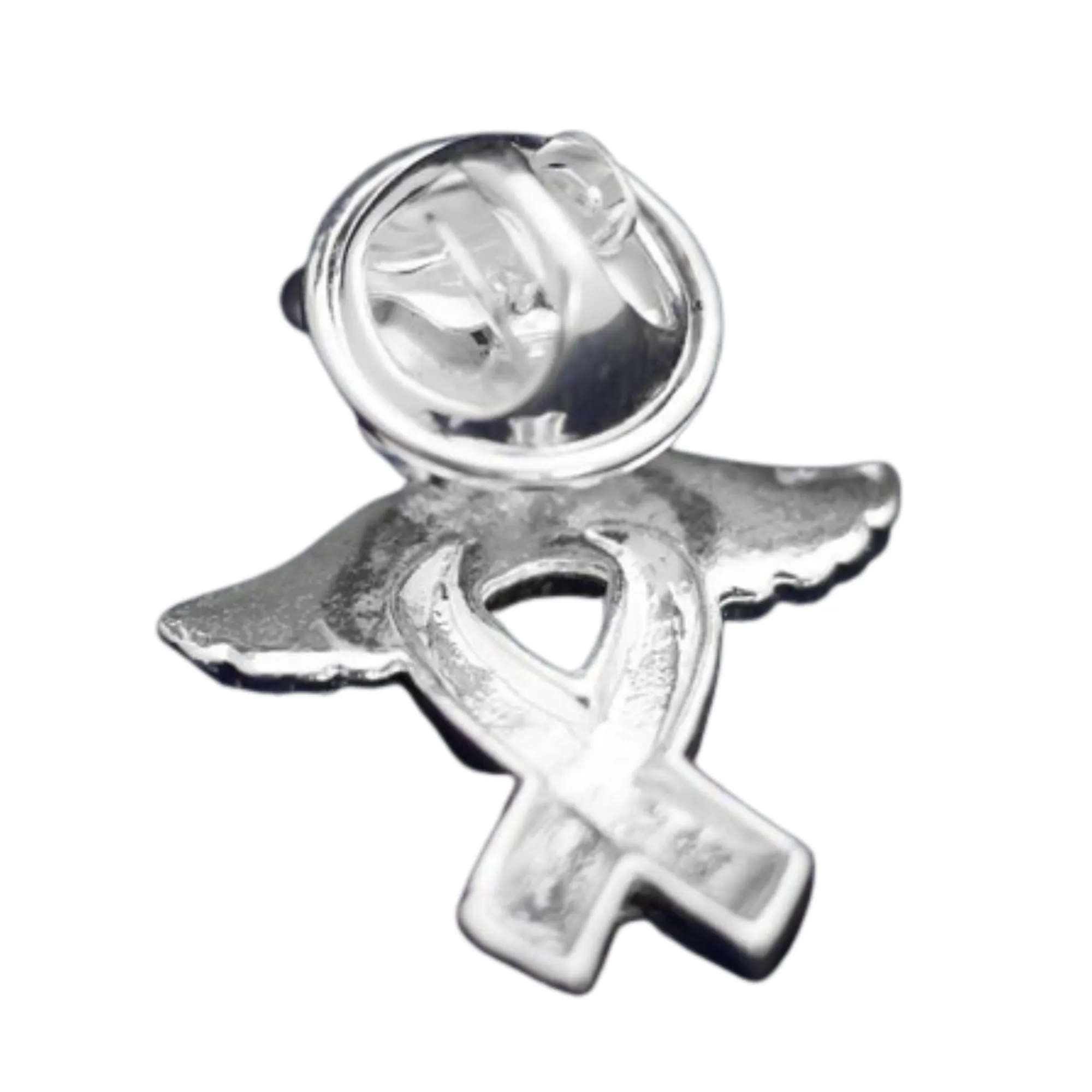 Angel Dark Blue Ribbon Awareness Pins