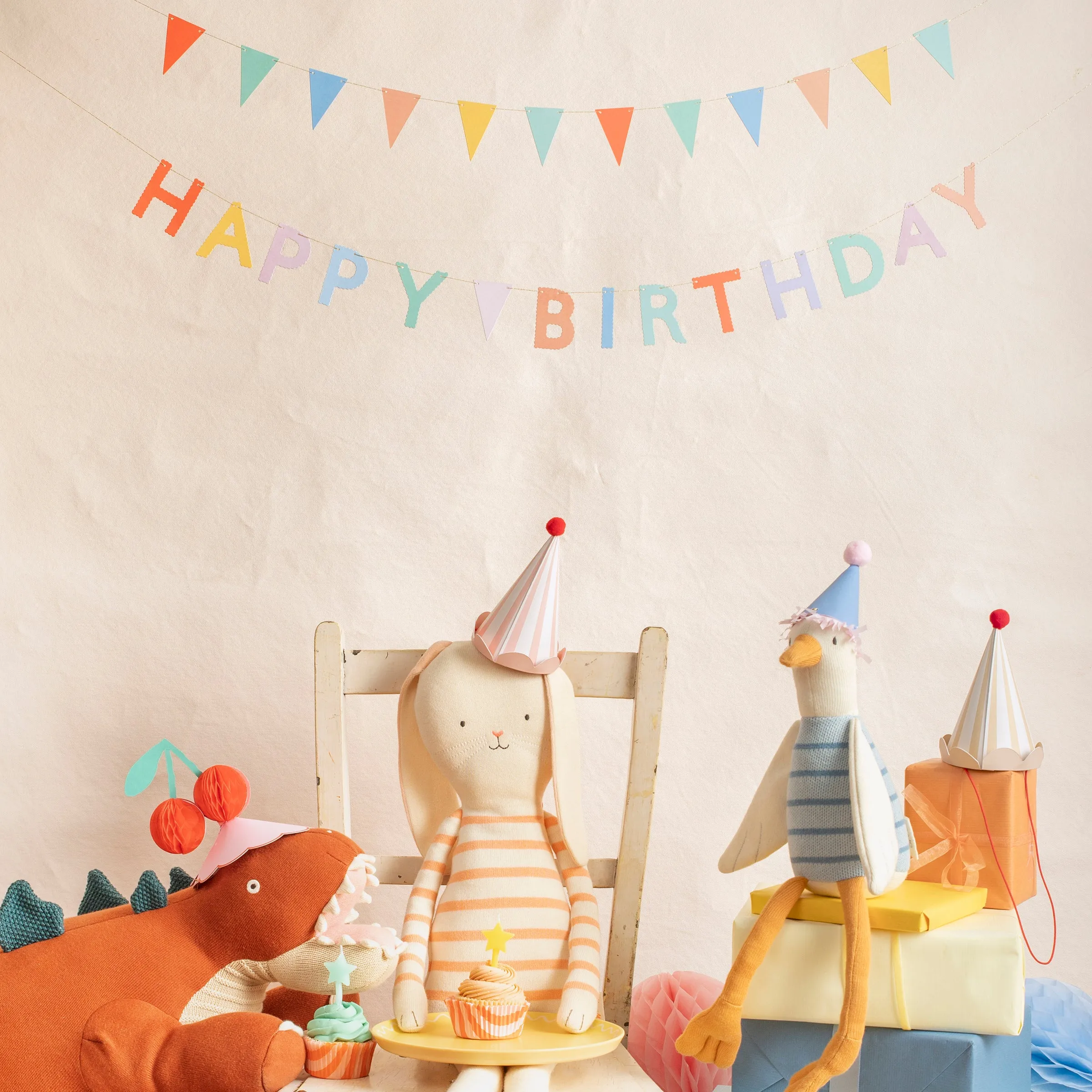 Animal Friends Party Hats (x 8)