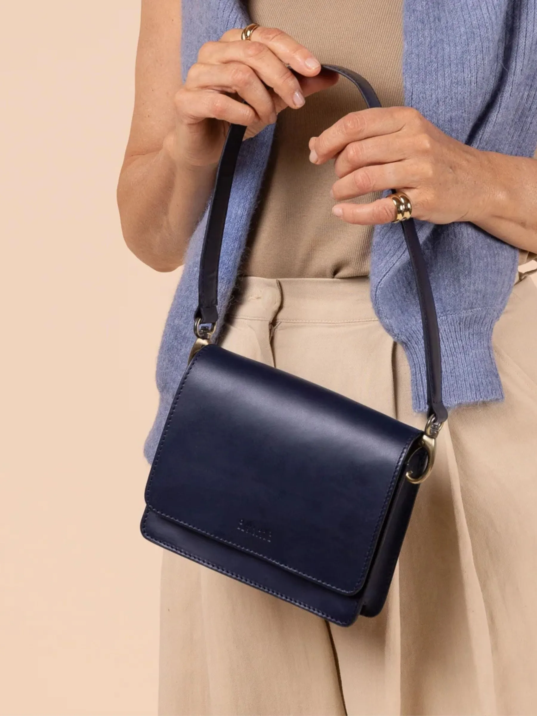 Audrey midnight blue mini bag | O My Bag