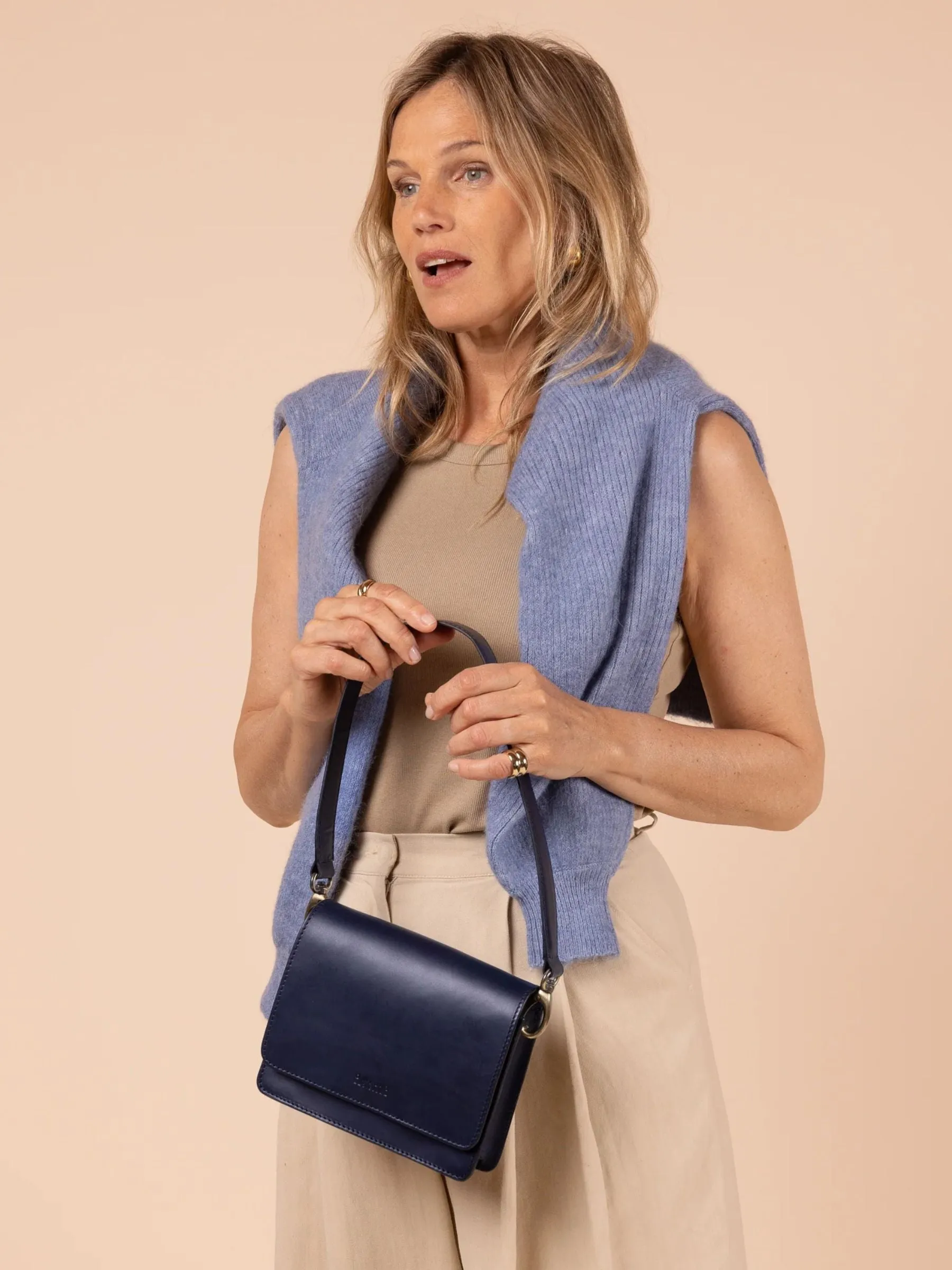 Audrey midnight blue mini bag | O My Bag