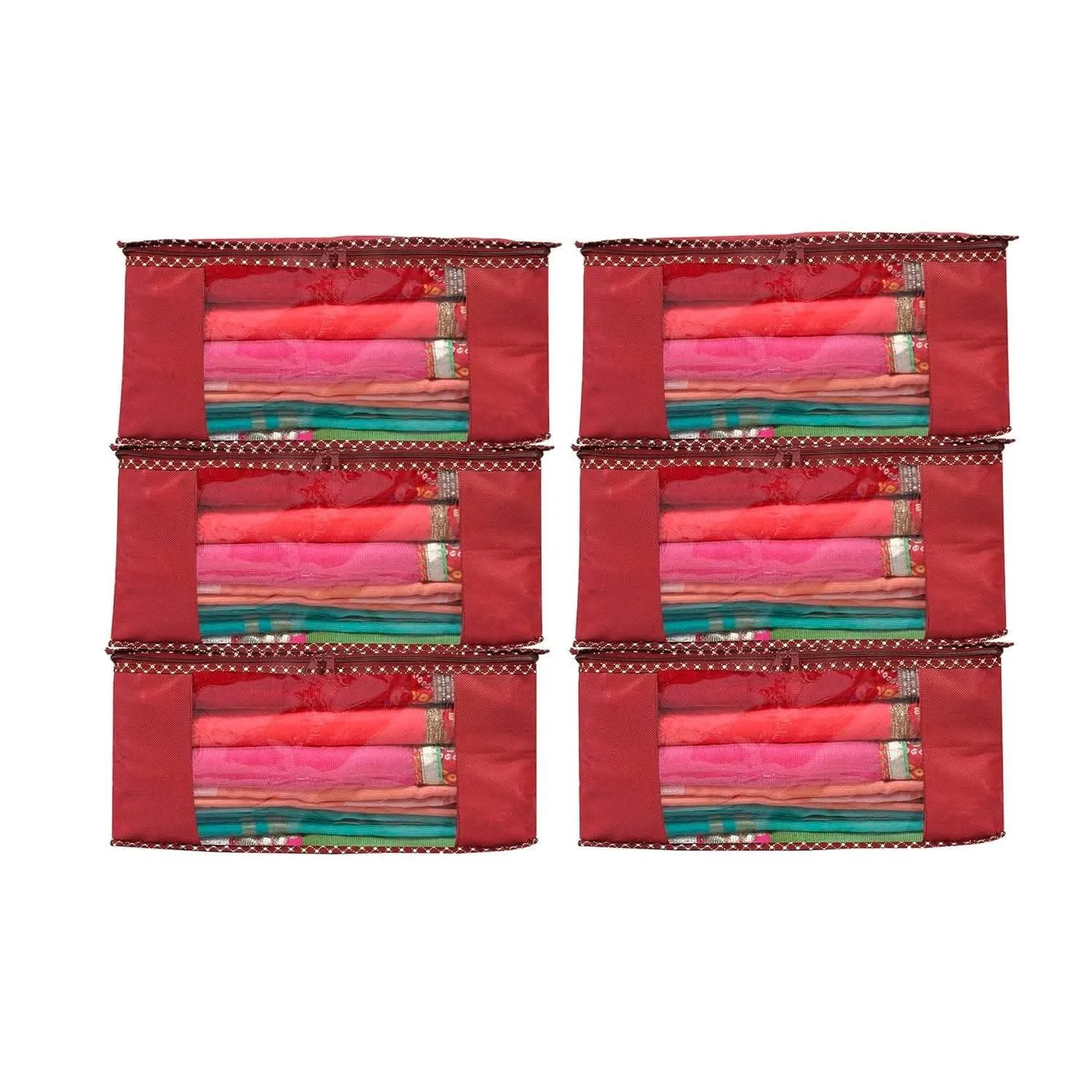 BB BACKBENCHERS Multipurpose Storage Bag ( pack of 6 , maroon )