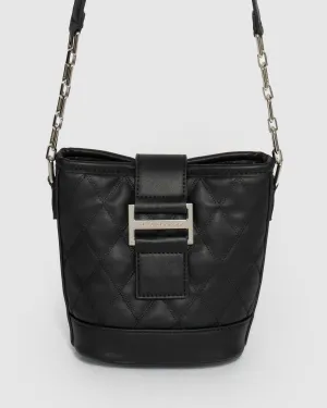 Black Demi Quilt Crossbody Bag