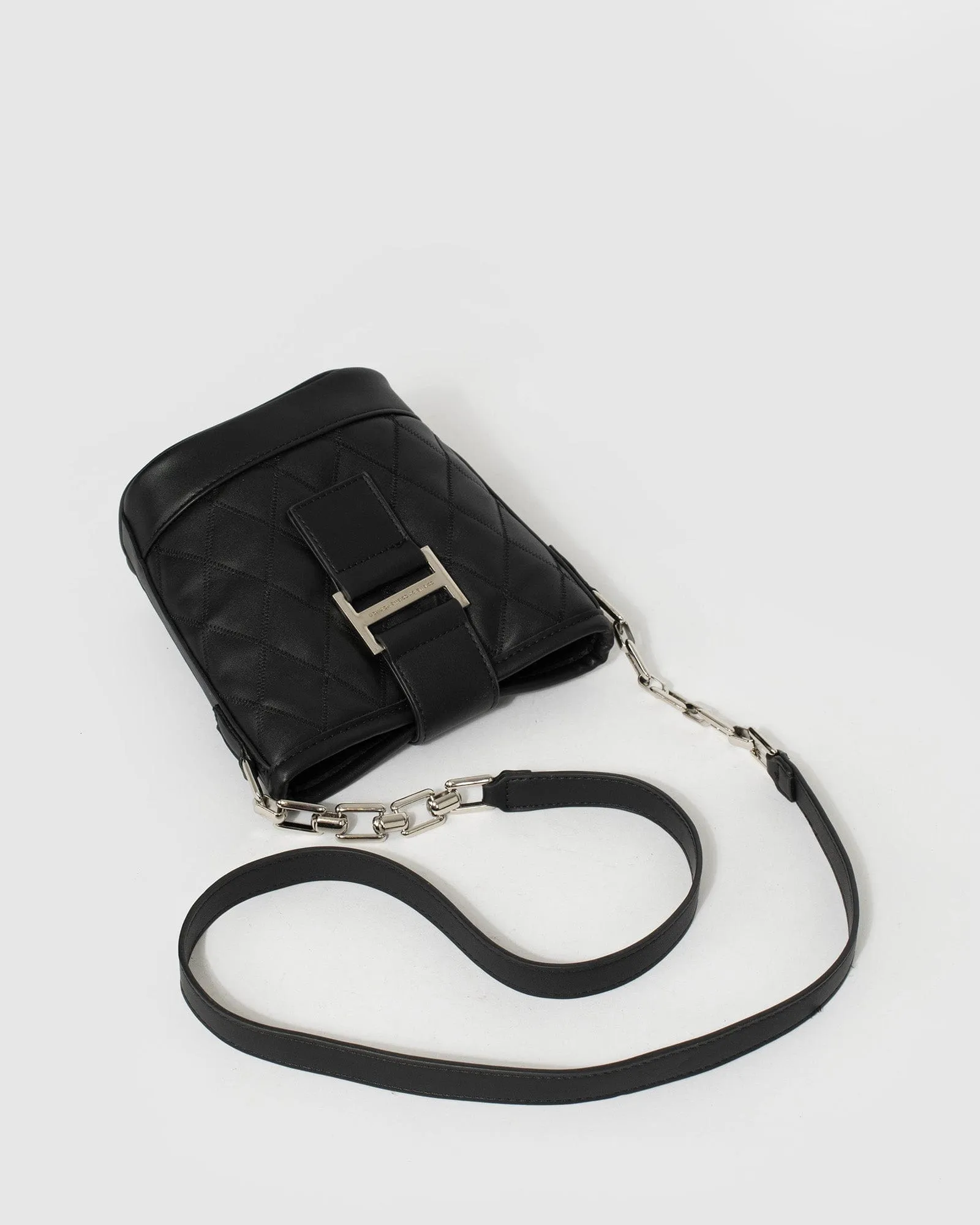 Black Demi Quilt Crossbody Bag
