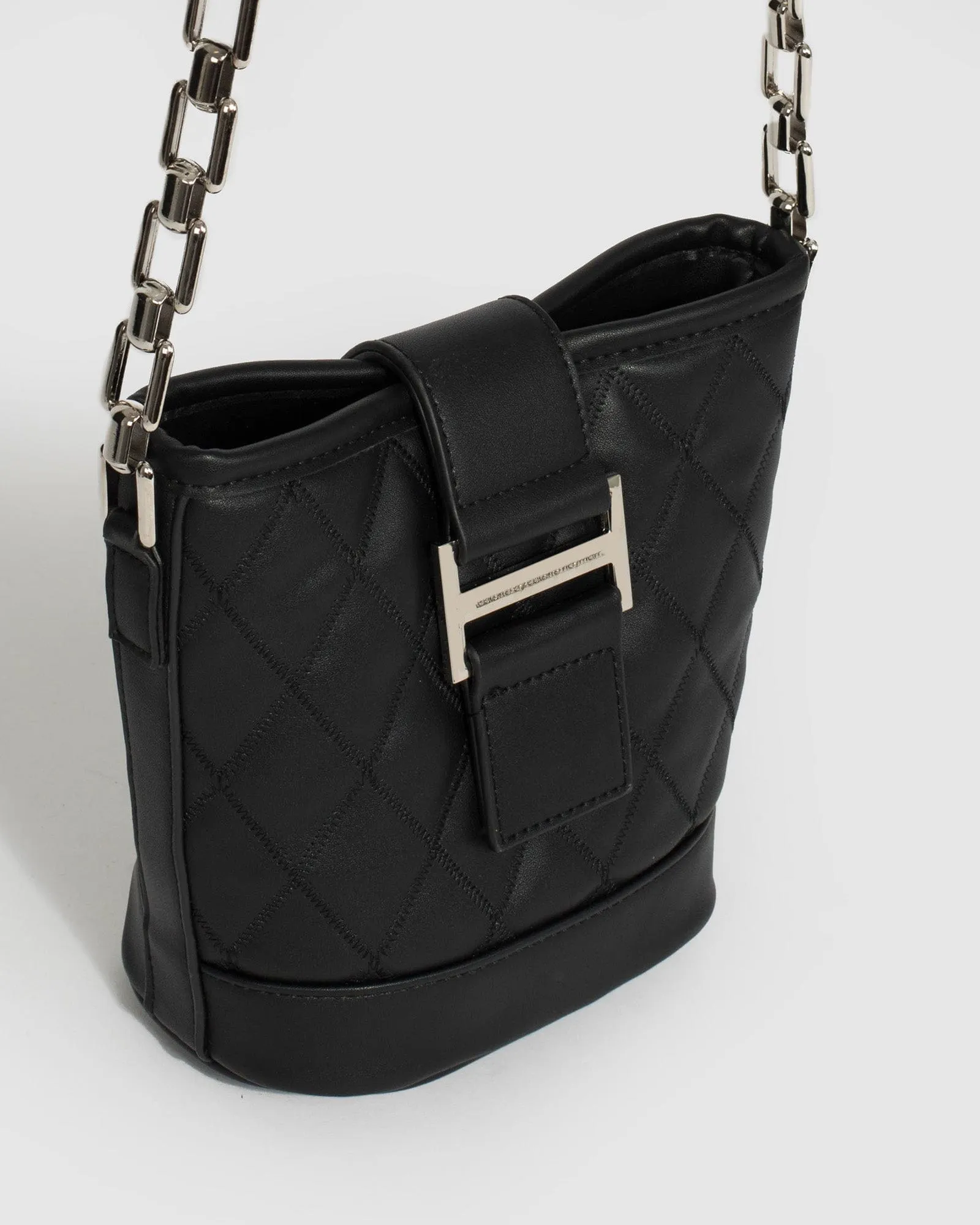 Black Demi Quilt Crossbody Bag
