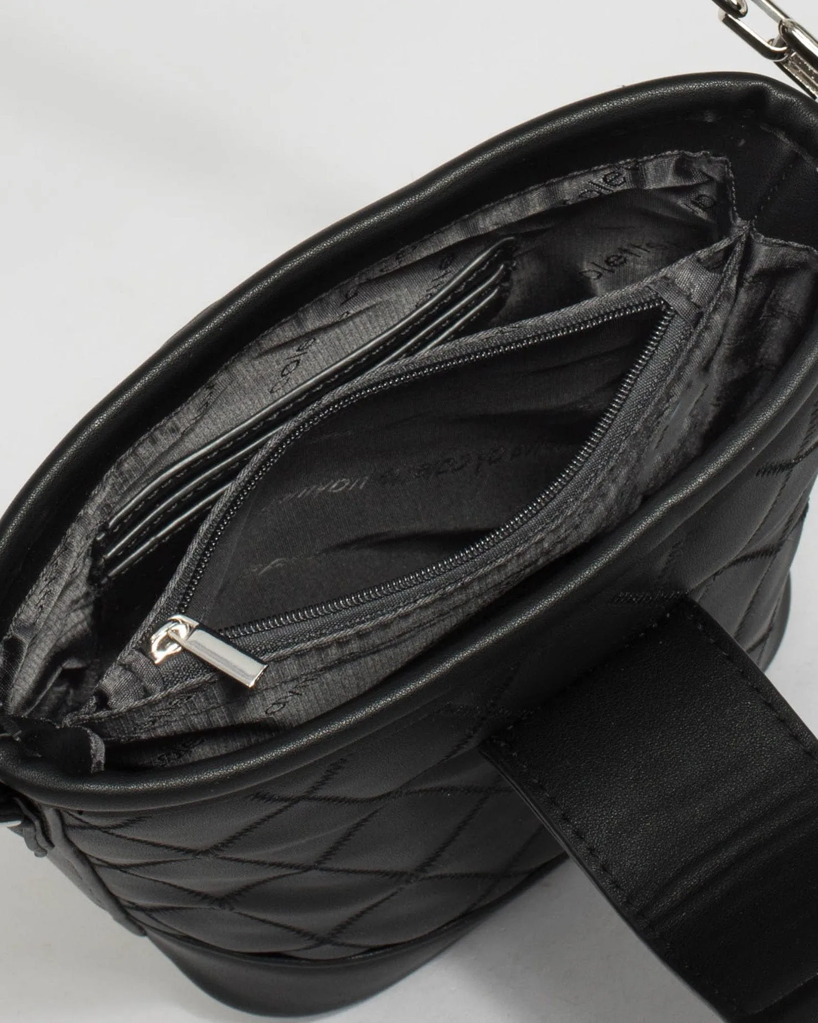 Black Demi Quilt Crossbody Bag