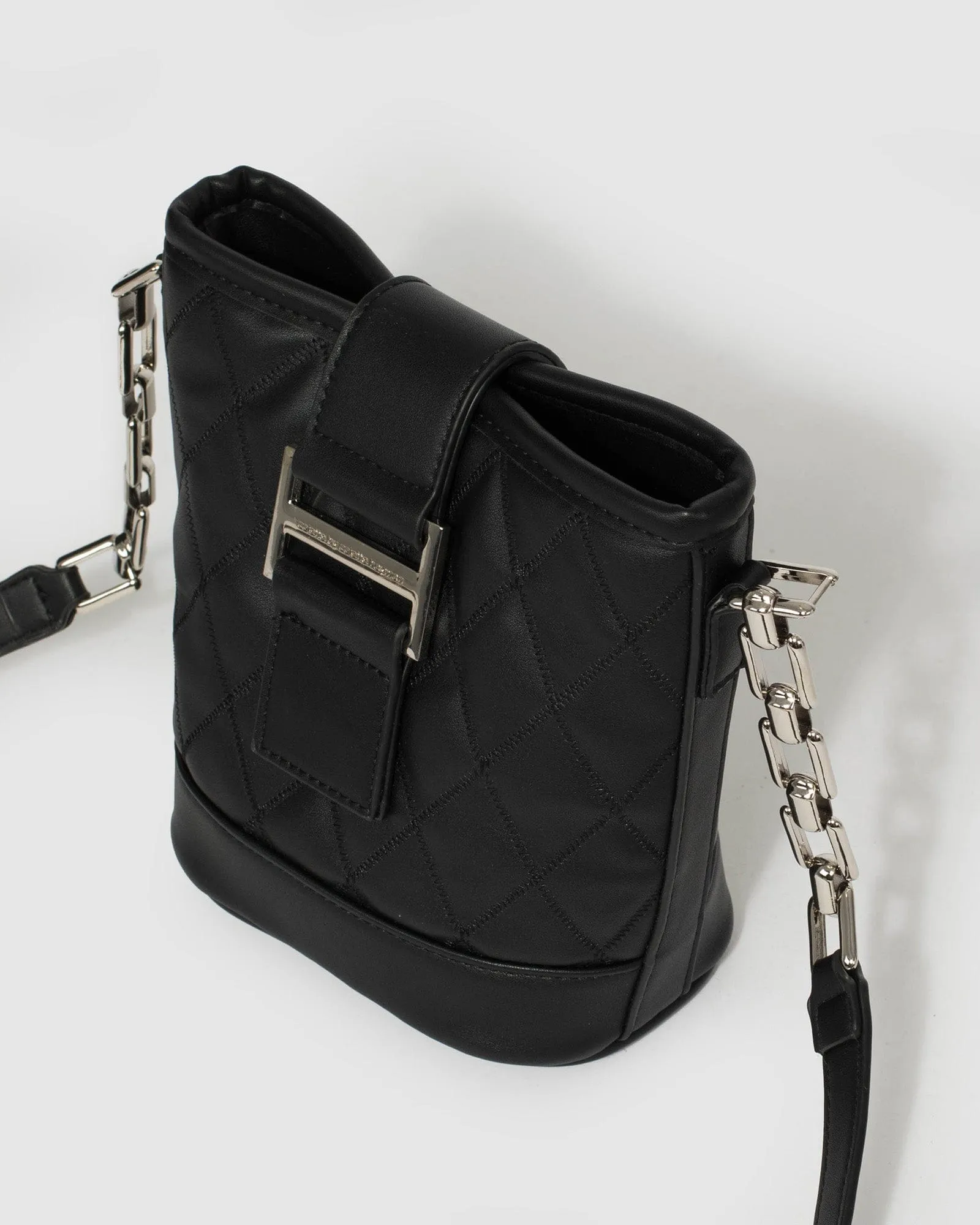 Black Demi Quilt Crossbody Bag