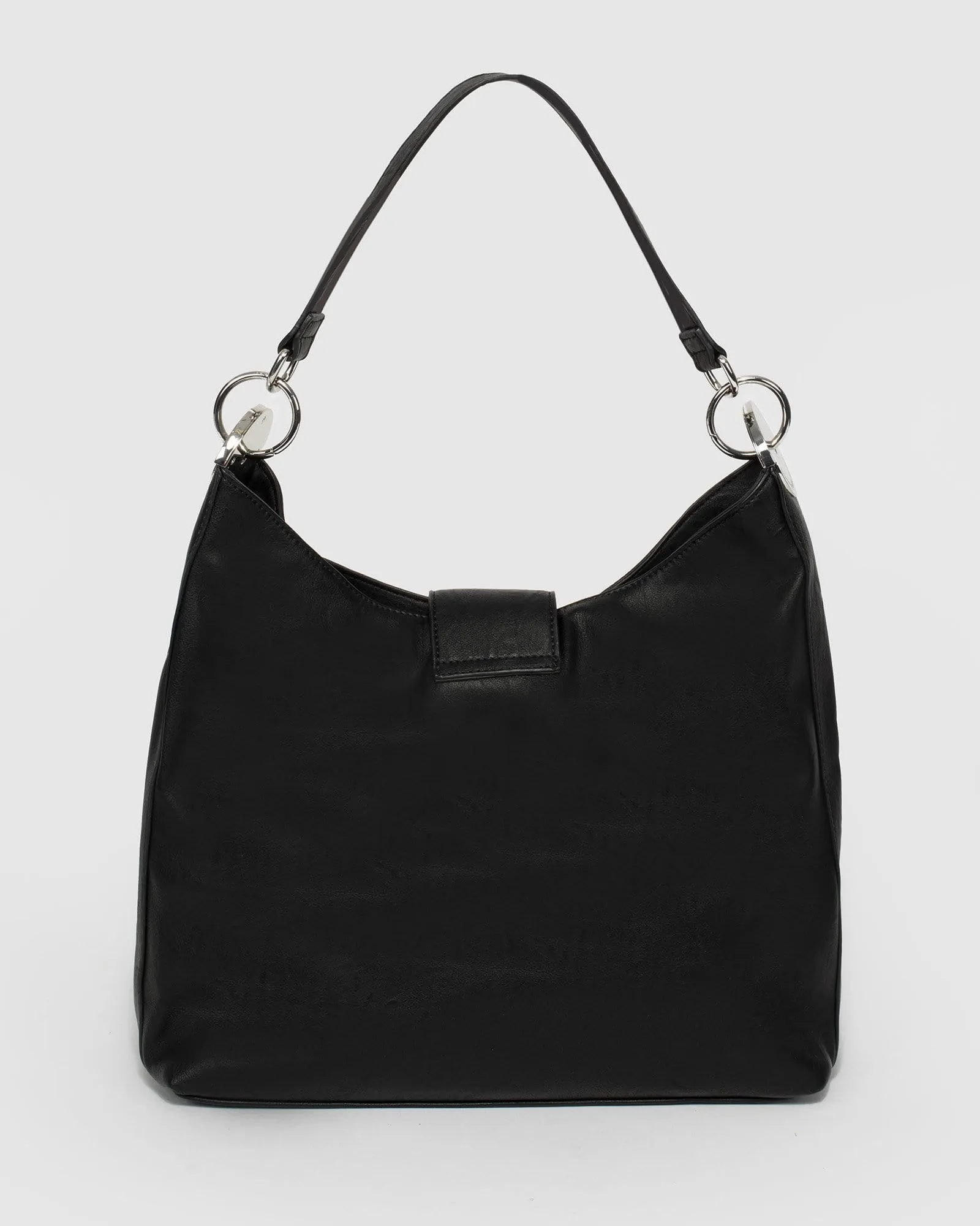 Black Elly Round Tote Bag