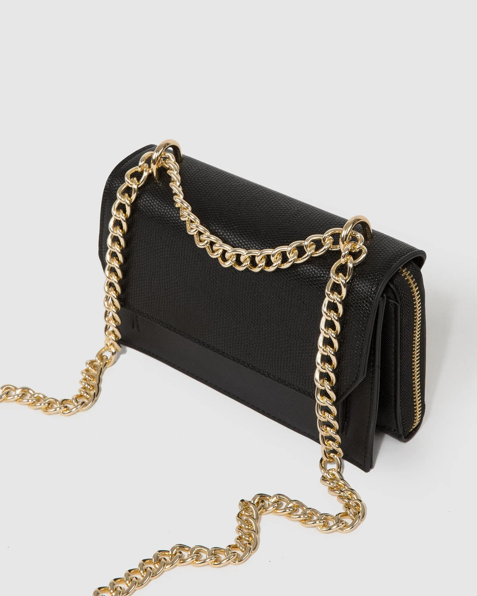 Black Harper Chain Crossbody Bag