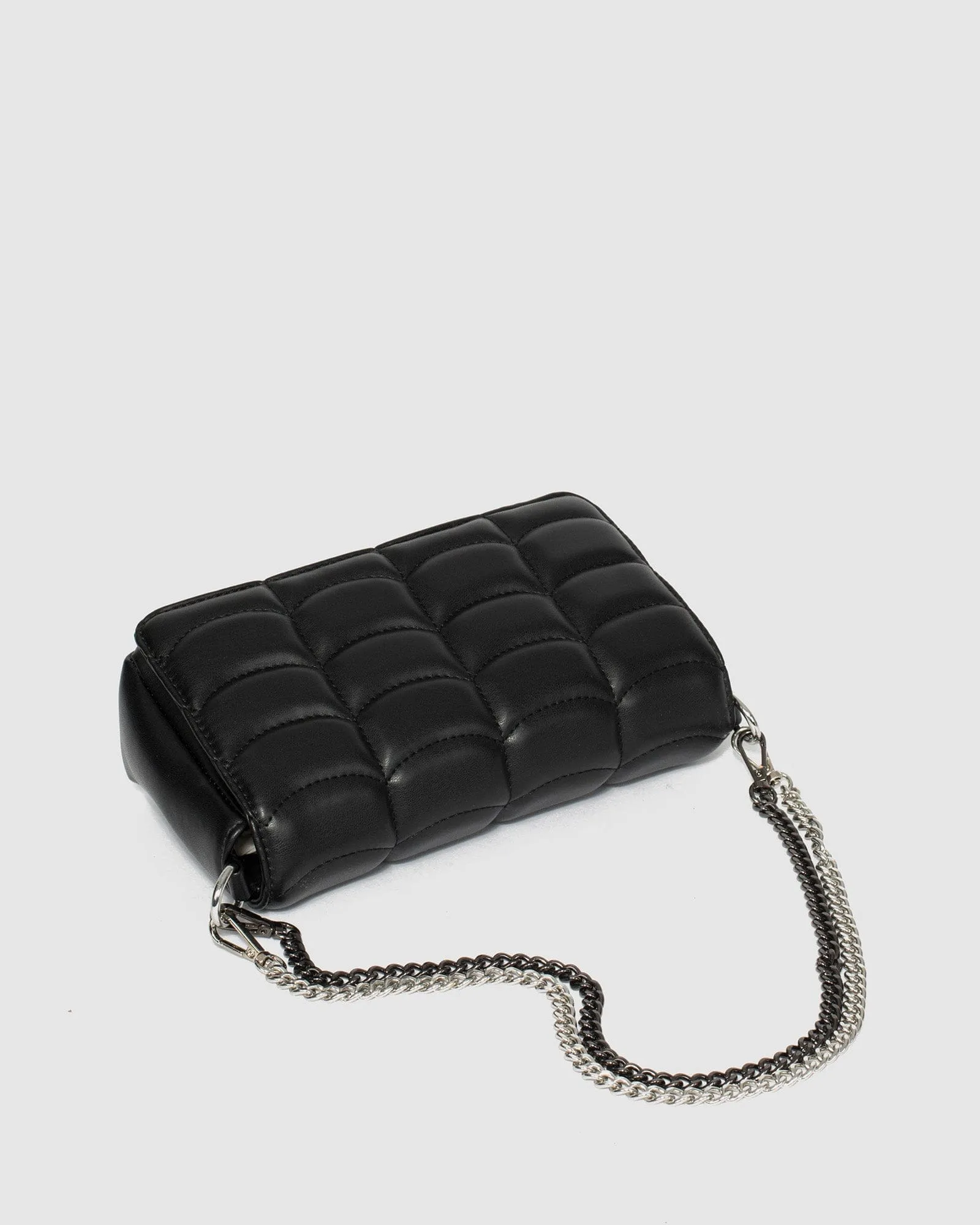 Black Vivica Quilt Crossbody Bag