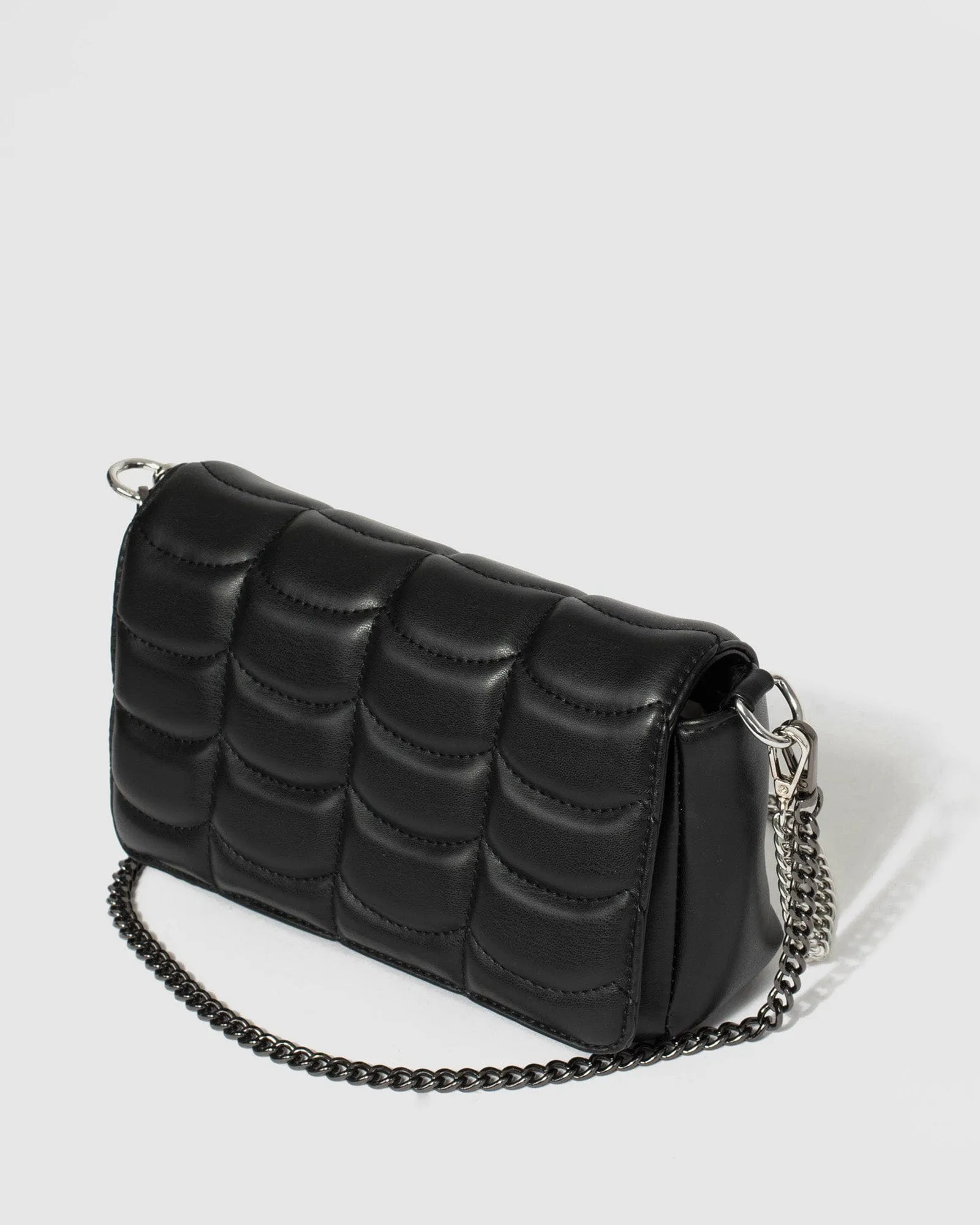 Black Vivica Quilt Crossbody Bag