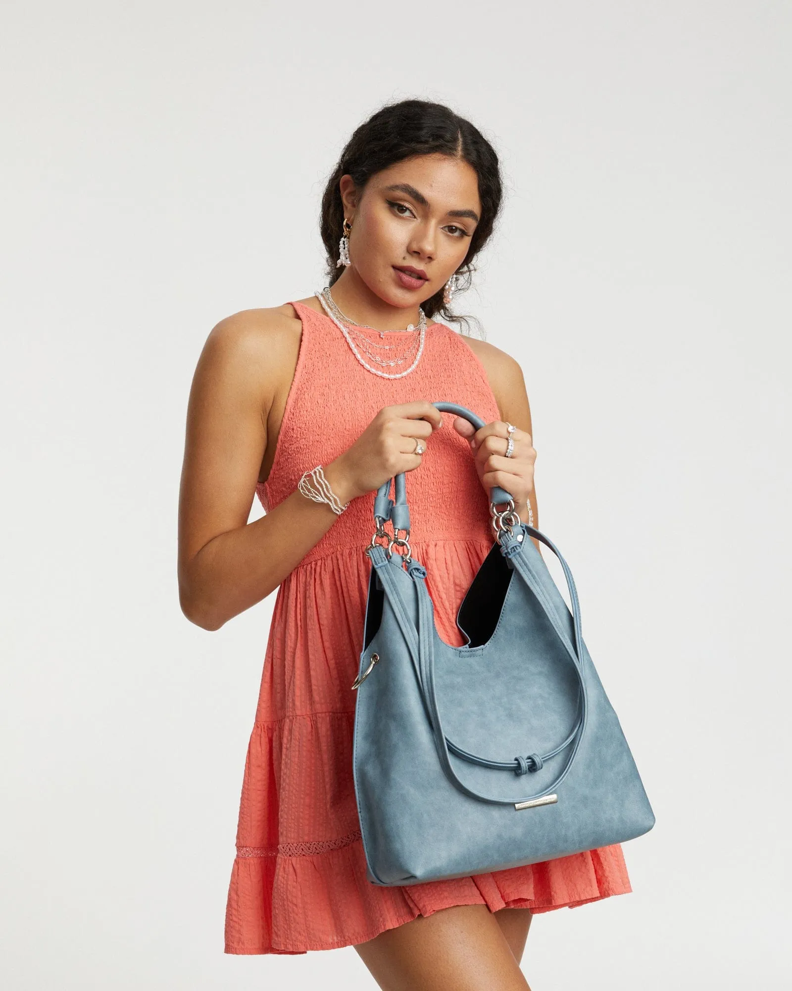 Blue Camila Slouch Bag