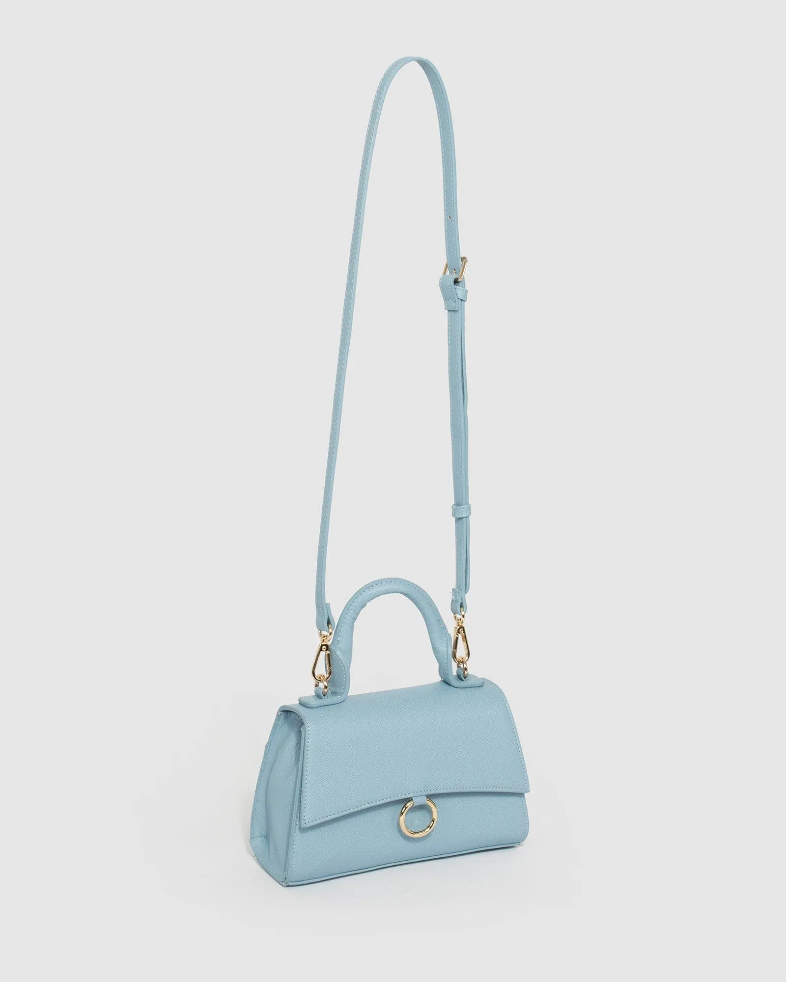 Blue Coraline Top Handle Bag