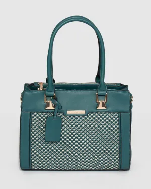Blue Fabiana Multi Compartment Tote Bag