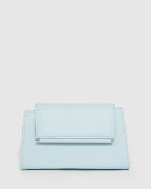 Blue Folk Clutch Bag