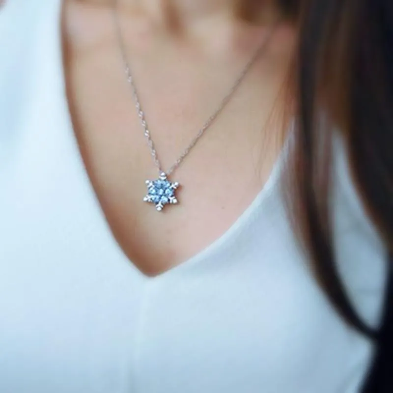 Blue Rhinestone Necklace