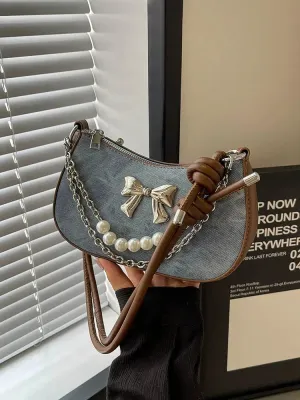 Bow Accents Small Square Bag