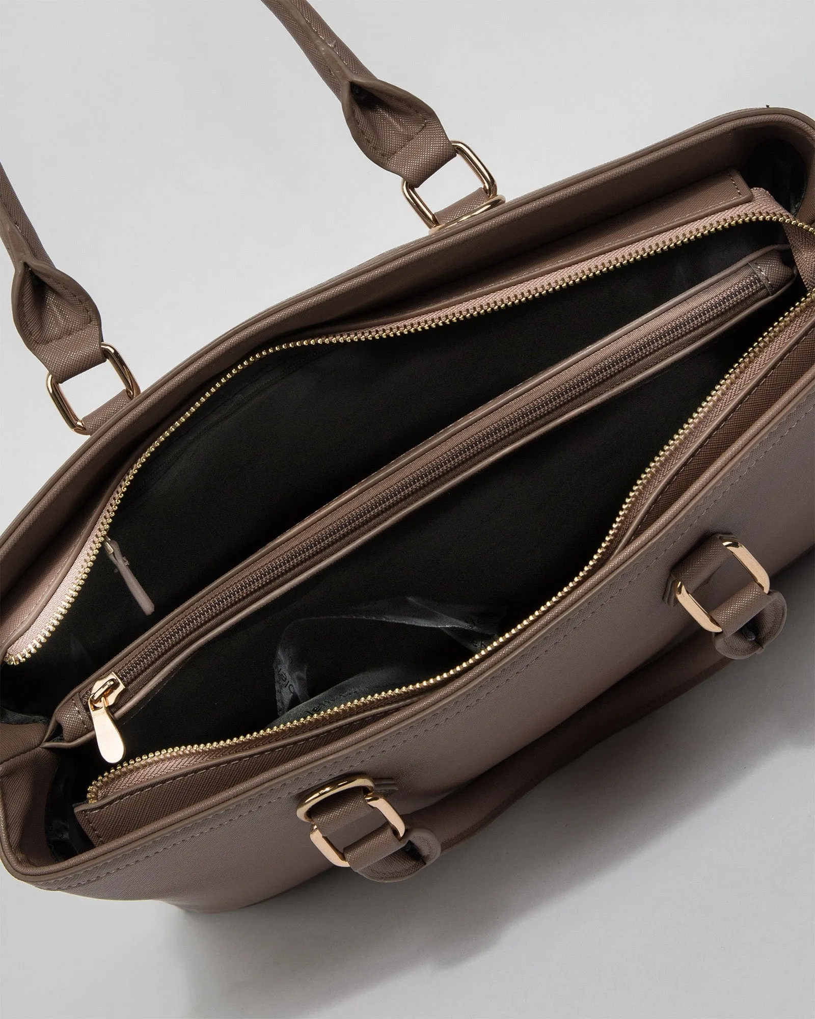 Brown Blair Rounded Tote Bag