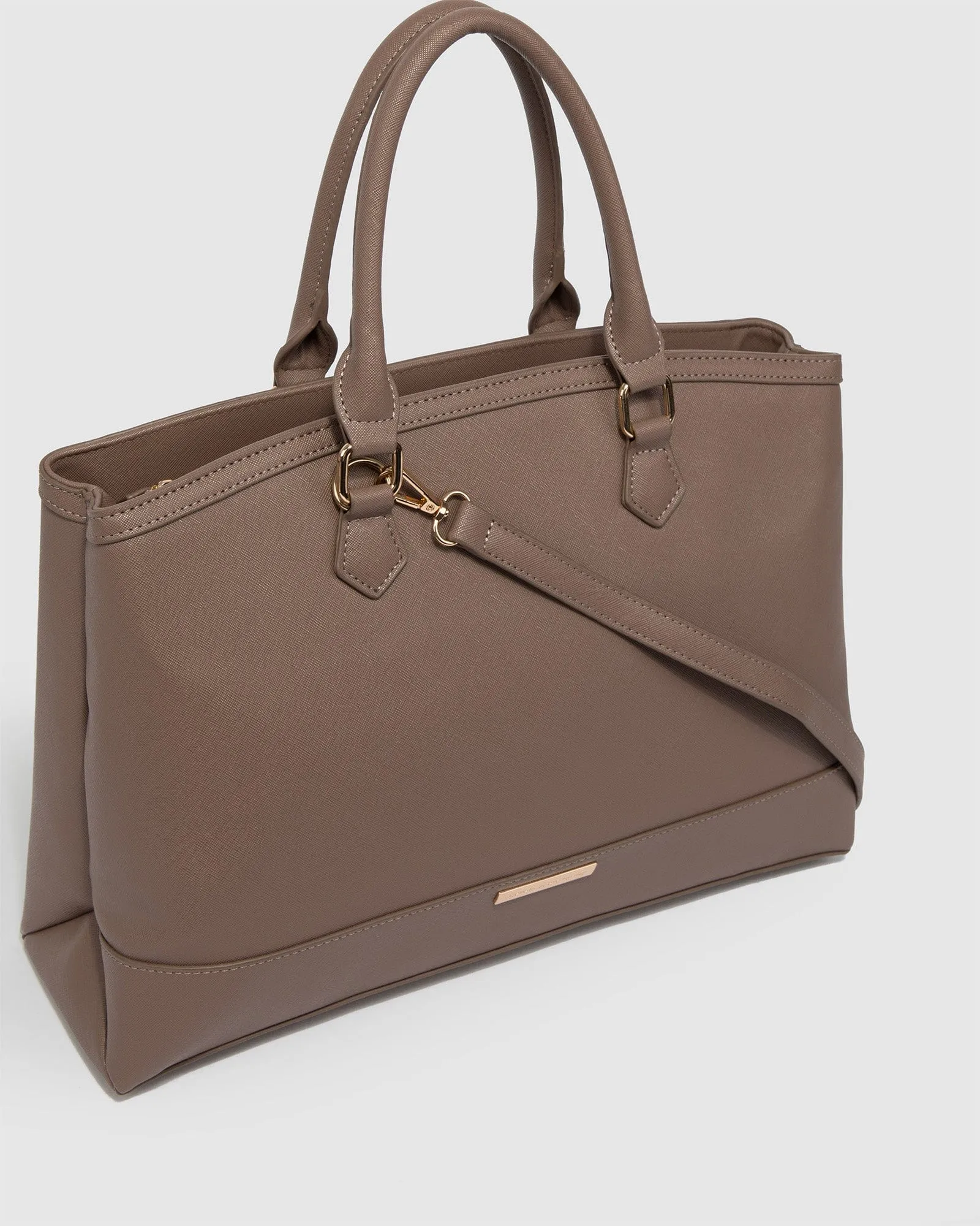 Brown Blair Rounded Tote Bag