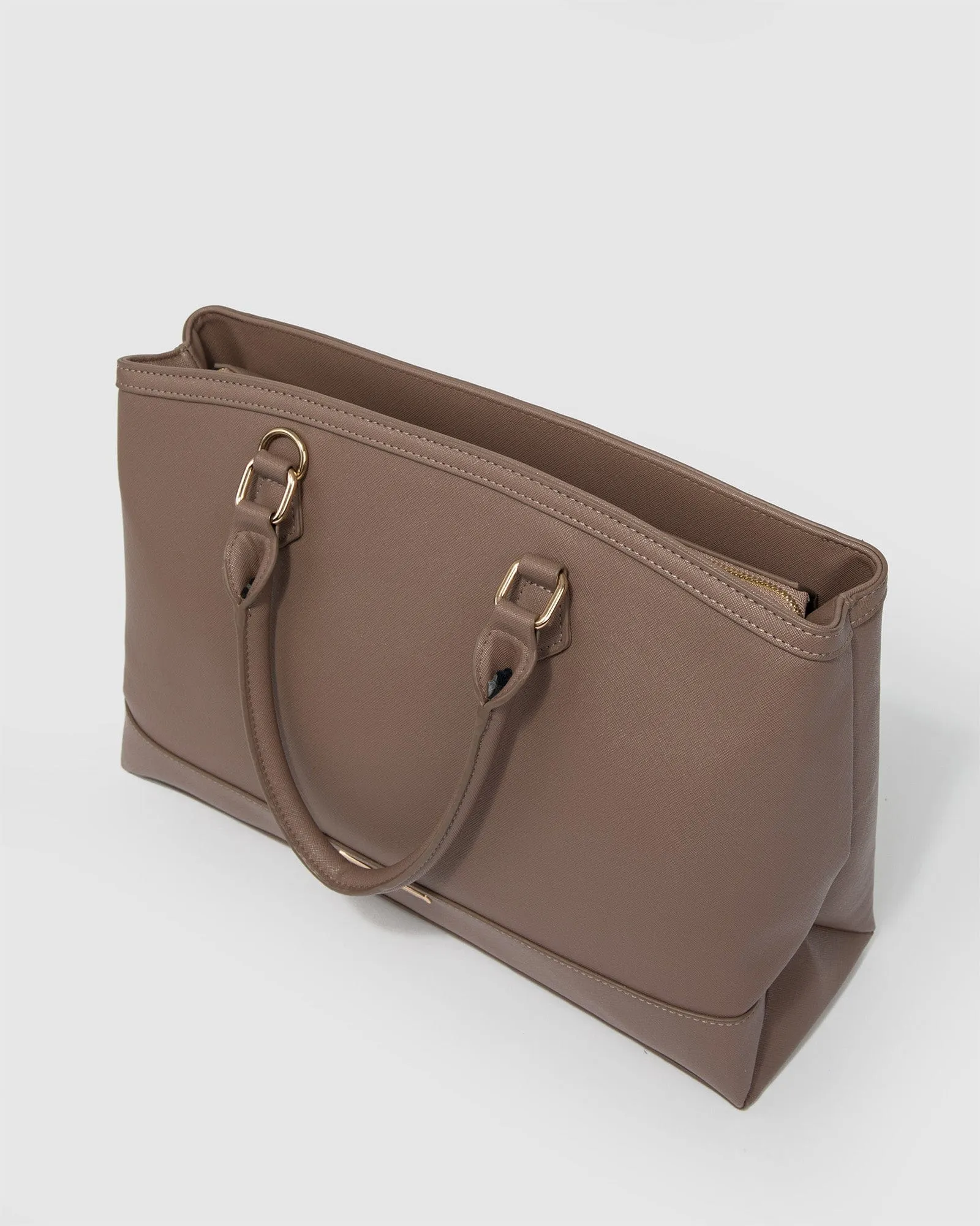 Brown Blair Rounded Tote Bag