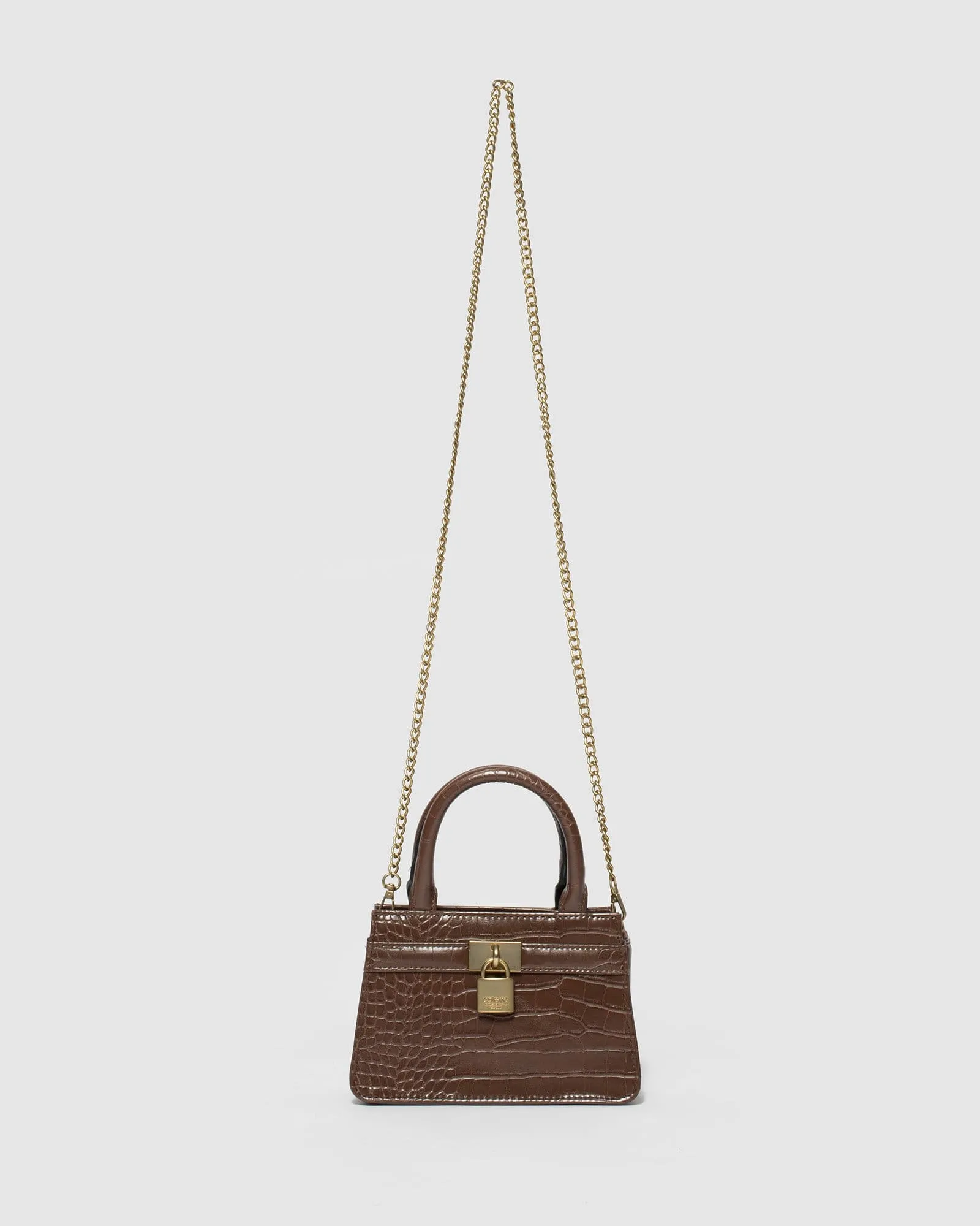 Brown Danica Lock Mini Bag