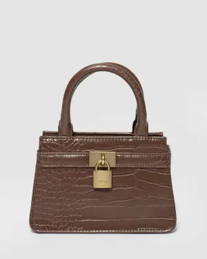 Brown Danica Lock Mini Bag