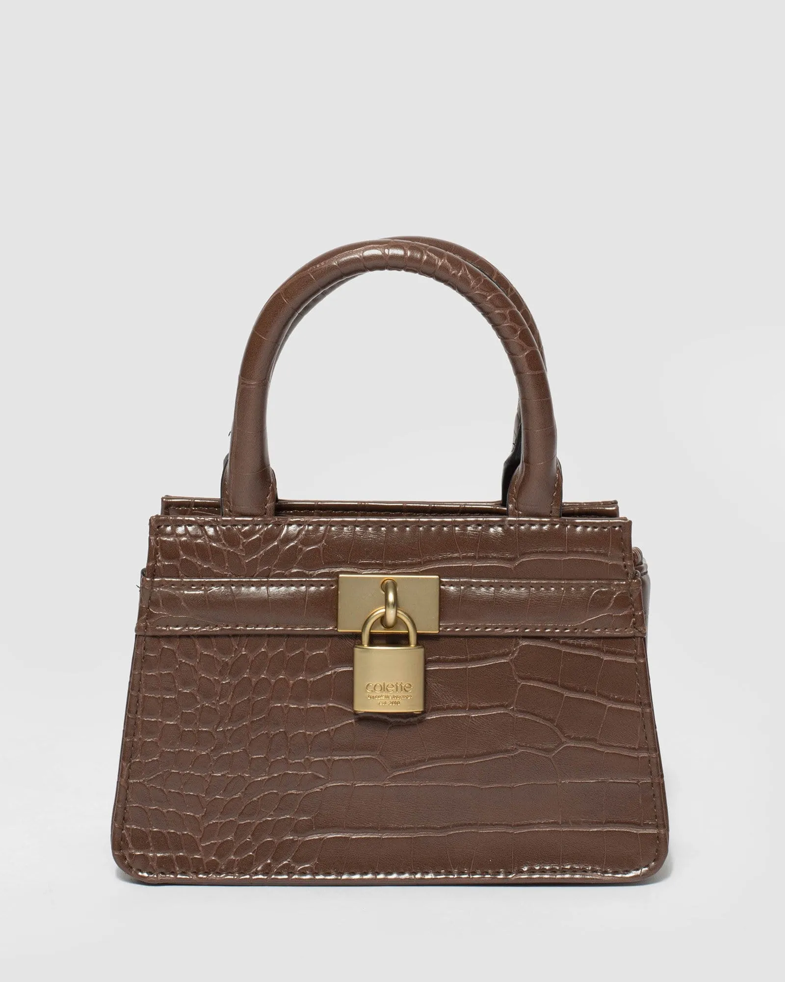 Brown Danica Lock Mini Bag