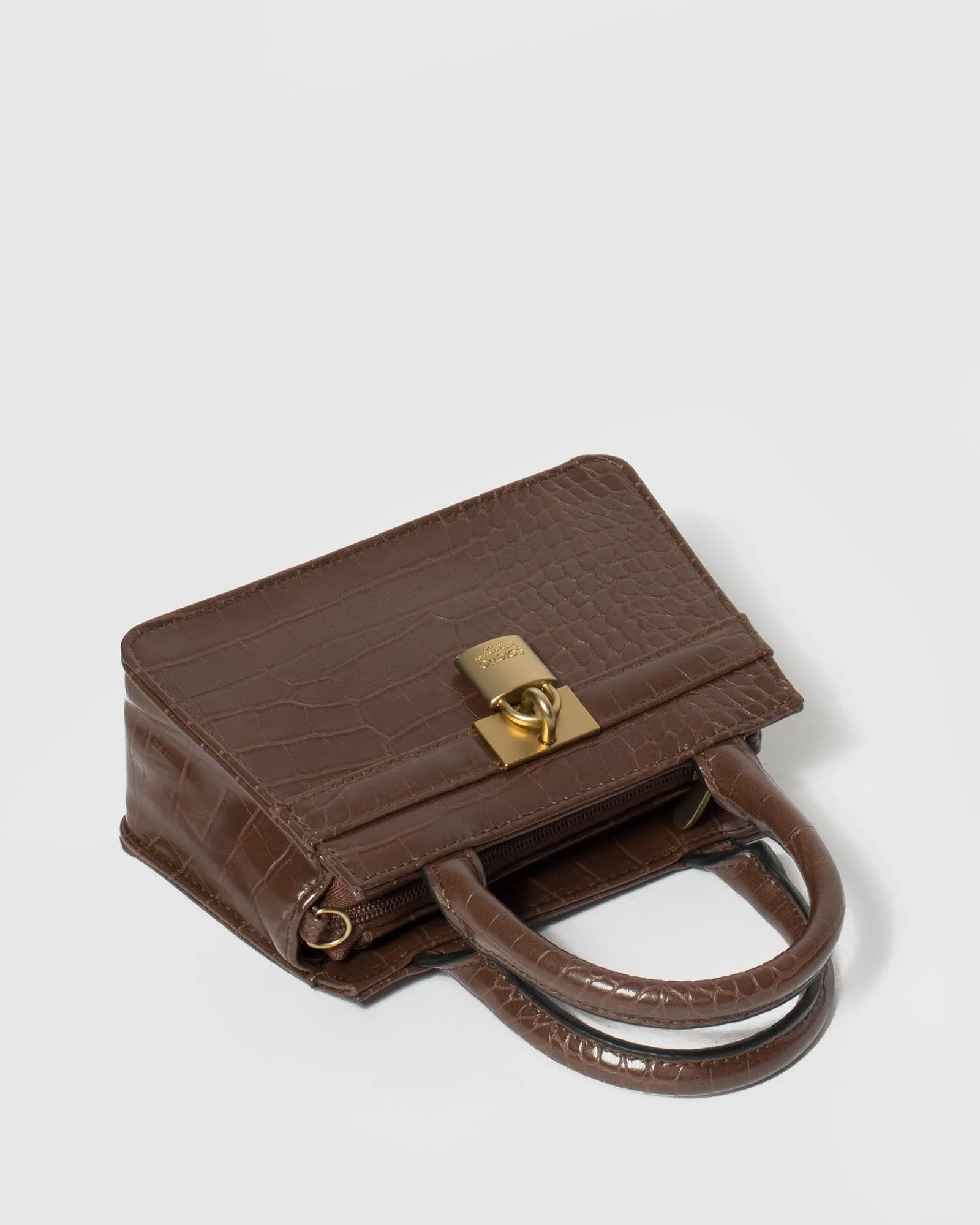 Brown Danica Lock Mini Bag