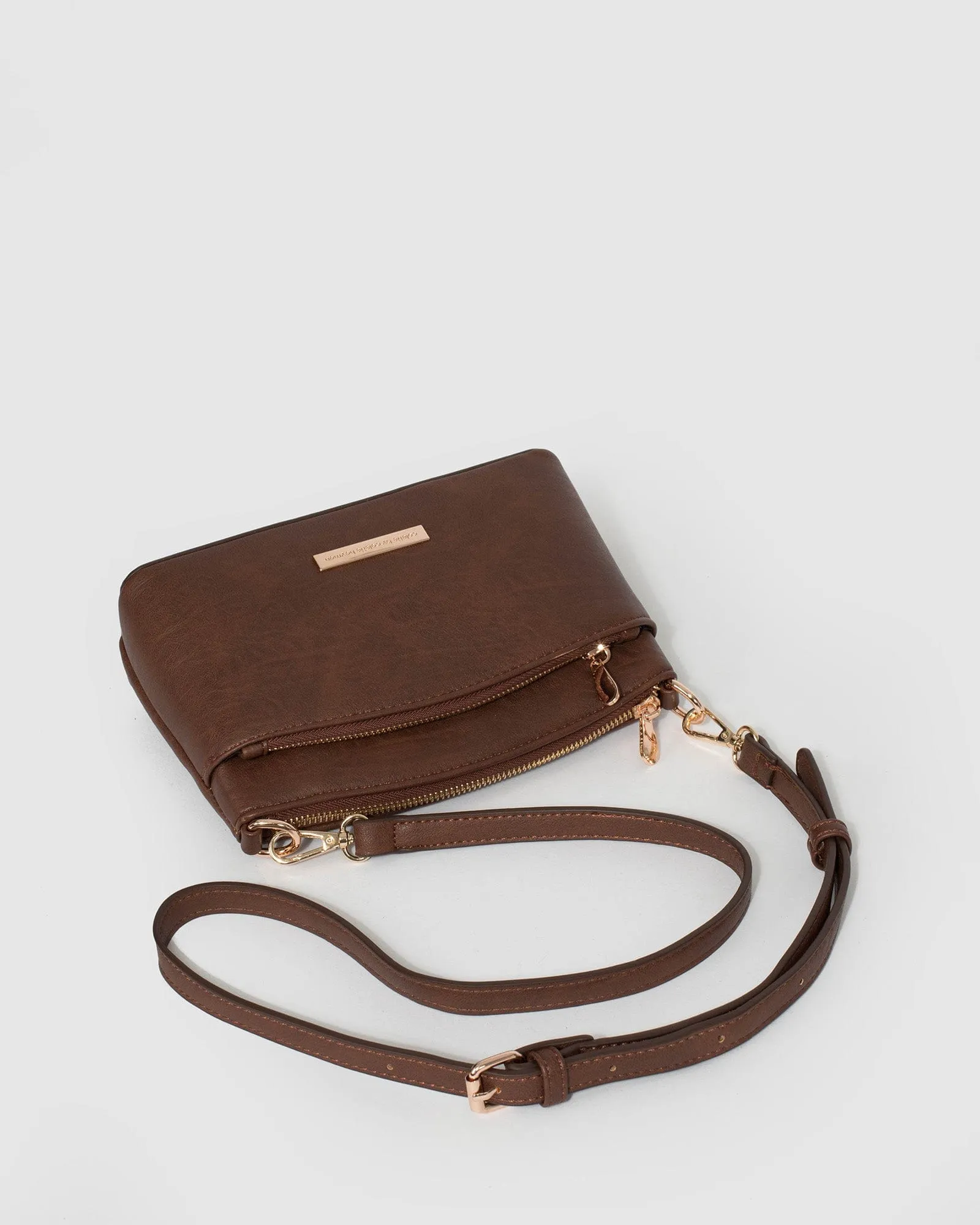 Brown Yaffa Crossbody Bag