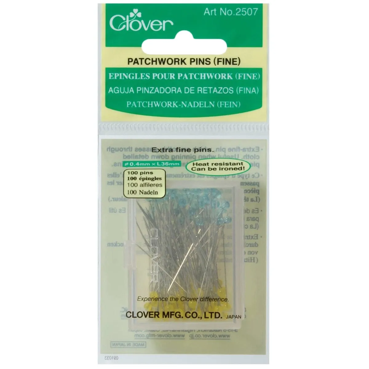 Clover Patchwork Pins (fine): 100 Pieces