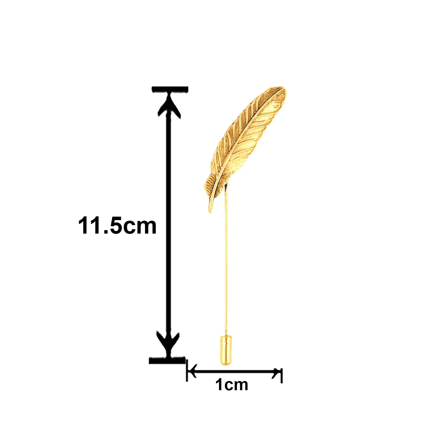 Combo of 2 Gold Color Leafy Lapel Pins / Brooches