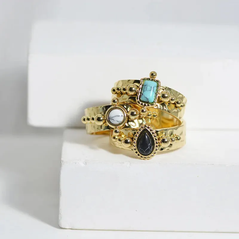 Creative Gold Plated Stainless Steel Rings