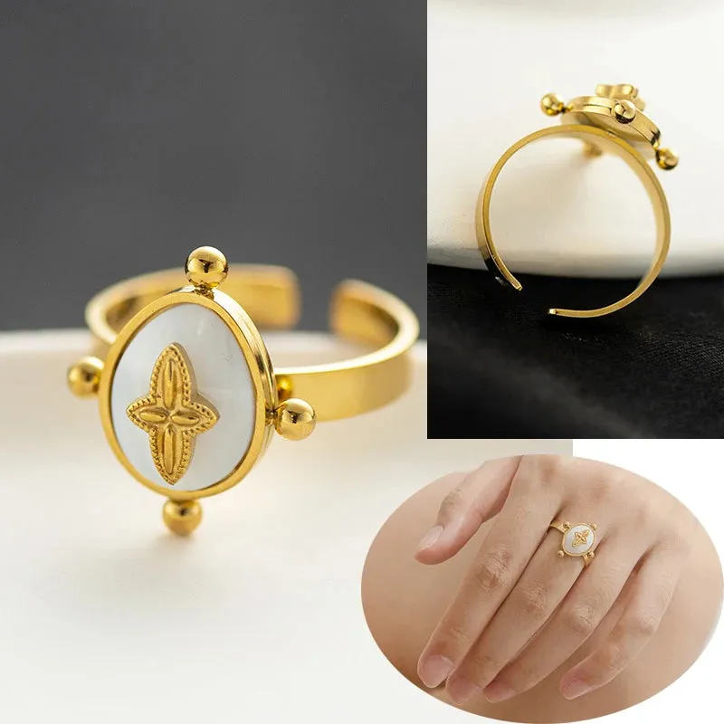 Creative Gold Plated Stainless Steel Rings