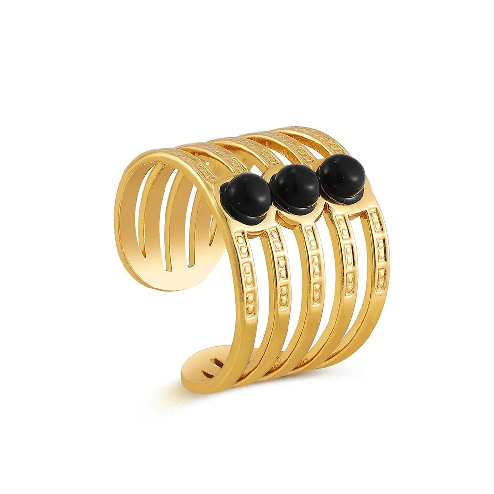 Creative Gold Plated Stainless Steel Rings
