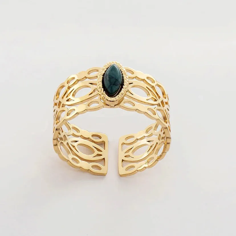 Creative Gold Plated Stainless Steel Rings
