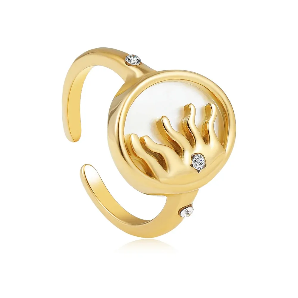 Creative Gold Plated Stainless Steel Rings
