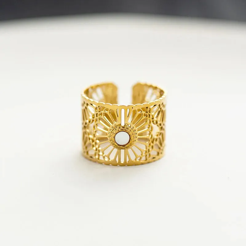 Creative Gold Plated Stainless Steel Rings
