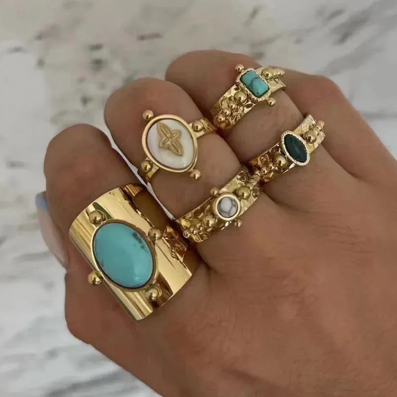 Creative Gold Plated Stainless Steel Rings