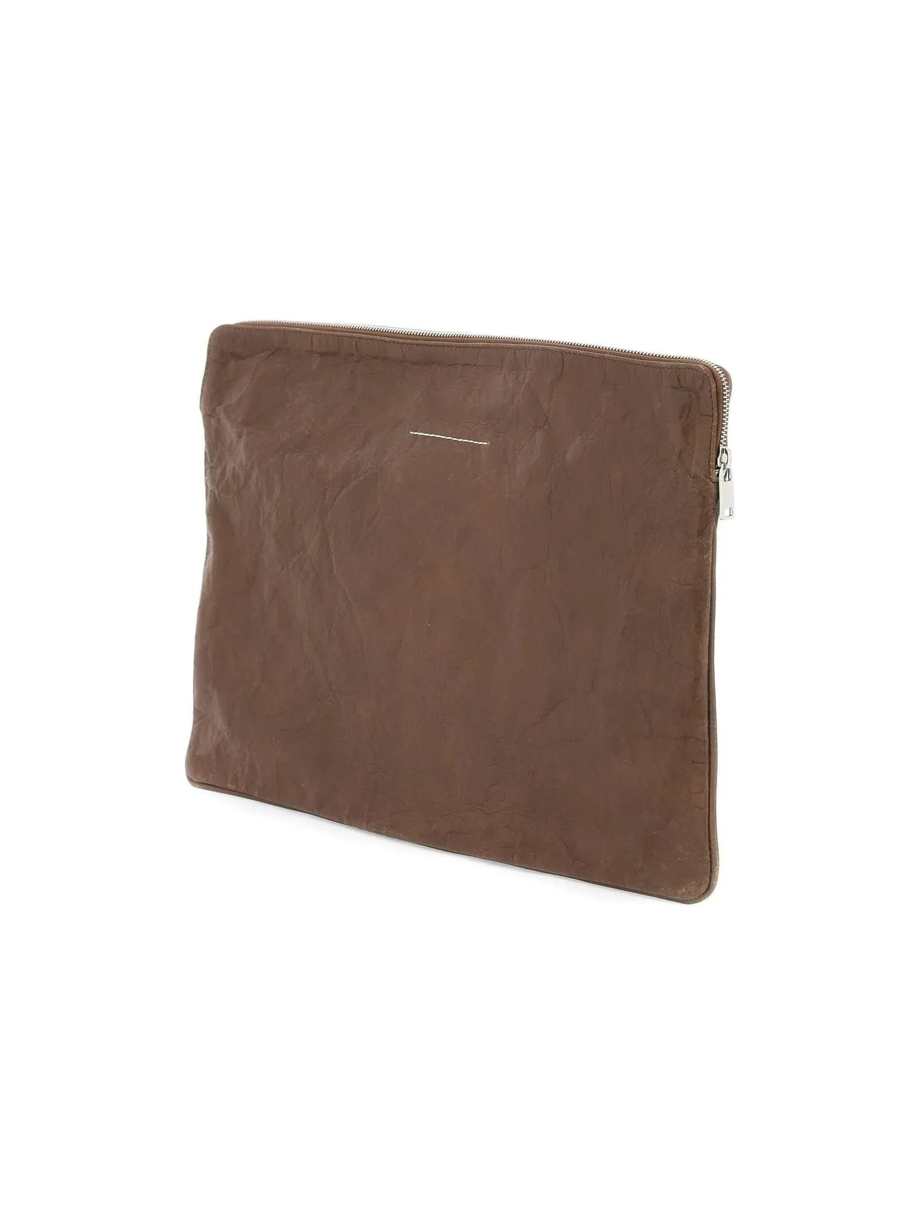 Crinkled Leather Document Holder
